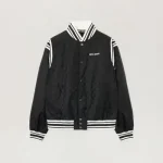 Palm Angels Monogram Jacquard Bomber Jacket Front Side View
