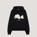 Palm Angels Spray Broken Bear Hoodie Front Side View