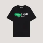 Palm Angels Spray City Los Angeles Black T-Shirt Front Side