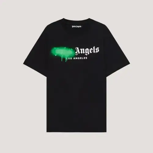 Palm Angels Spray City Los Angeles Black T-Shirt Front Side