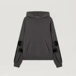 Palm Angels Back Palms Knit Hoodie Front Side View