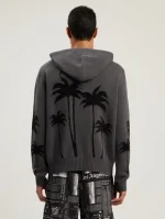 Palm Angels Back Palms Knit Hoodie Back Side