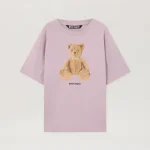 Palm Angels Bear T-Shirt Lilac Front Side