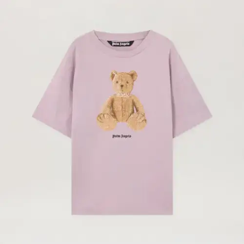 Palm Angels Bear T-Shirt Lilac Front Side