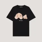 Palm Angels Broken Bear T-Shirt Black Front Side