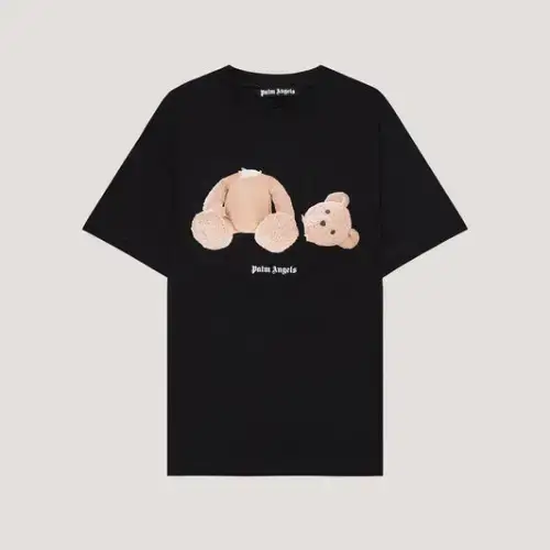 Palm Angels Broken Bear T-Shirt Black Front Side