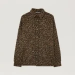 Palm Angels Classic Logo Animalier Overshirt Front Side View