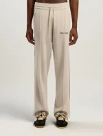 Palm Angels Classic Logo Knit Track Pants Beige Wear