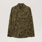 Palm Angels Classic Logo Snake Overshirt Front Side View