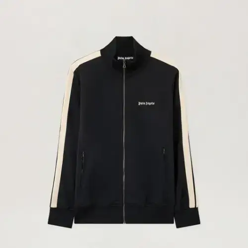 Palm Angels Classic Logo Track Jacket Black Front Side