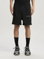 Palm Angels Classic Logo Track Shorts Black Front Side