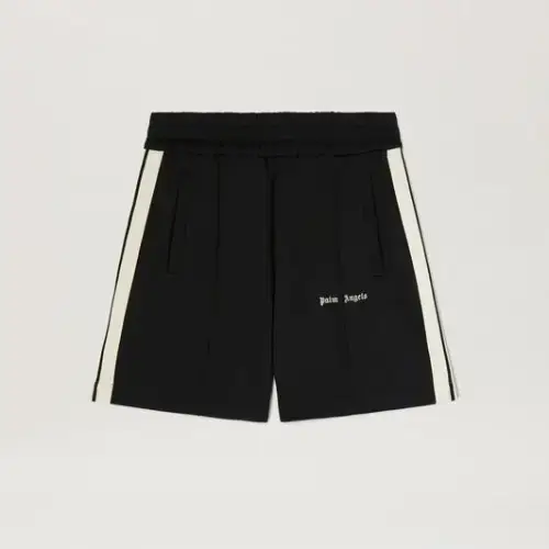 Palm Angels Classic Logo Track Shorts Black Front Side