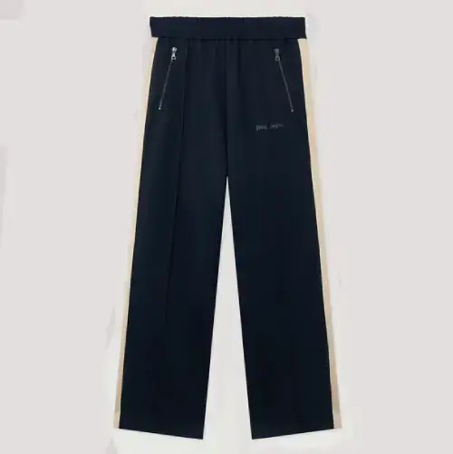 Palm Angels Classic Logo Zip-Up Track Pants Front Side