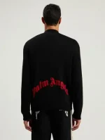 Palm Angels Curved Logo Cardigan Back