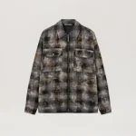Palm Angels Curved Logo Check Overshirt Front Side