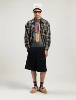 Palm Angels Curved Logo Check Overshirt Wear