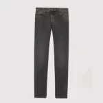 Palm Angels Curved Logo Denim Jeans Front Side
