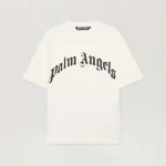 Palm Angels Curved Logo Reg T-Shirt Front