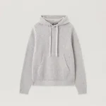 Palm Angels Curved Logo Rib Knit Hoodie Front Side Vierw