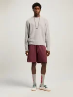 Palm Angels Curved Logo Ribbed Sweater Wear