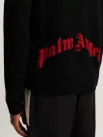 Palm Angels Curved Logo Sweater Back Side
