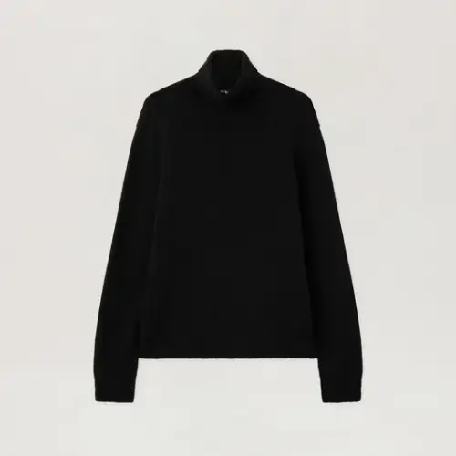 Palm Angels Curved Logo Tneck Sweater Front
