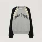Palm Angels Curved Logo Track Crew Front Side