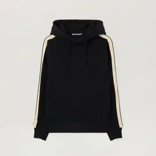 Palm Angels Curved Logo Track Hoodie Front Side View