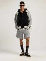 Palm Angels Curved Logo Varsity Jacket Full Body View