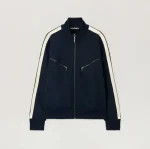Palm Angels Curved Logo Zip-Up Track Jacket Front Side