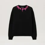 Palm Angels Neck Logo Crew Sweatshirt Front Side