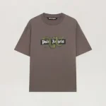 Palm Angels Snake Box Logo Regular T-Shirt Front Side