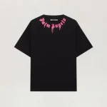Palm Angels Spray Neck Logo T-Shirt Front Side