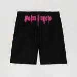 Palm Angels Sprayed Logo Sweatshorts Front Side
