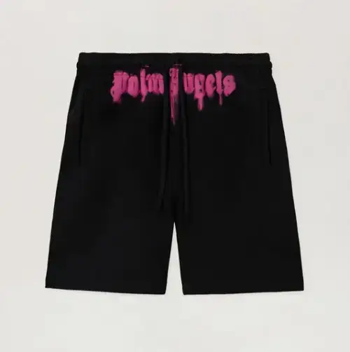 Palm Angels Sprayed Logo Sweatshorts Front Side
