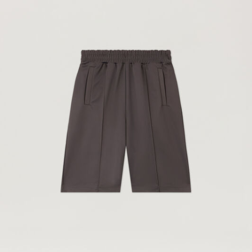 Palm Angels Back Curved Logo Track Shorts Front