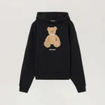 Palm Angels Bear Hoodie Front In Black