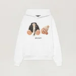 Palm Angels Broken Bear Cortina Hoodie Front