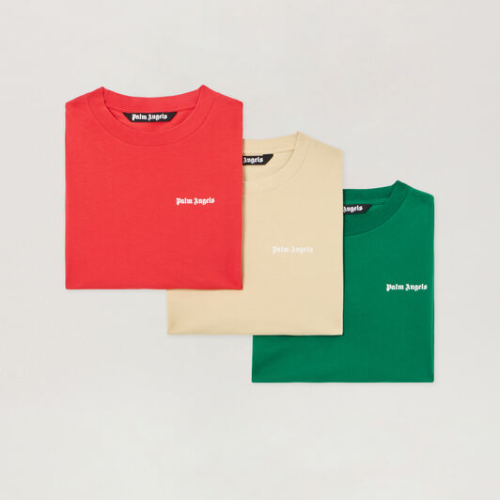 Palm Angels Classic Logo T-Shirt Multicolor Tripack