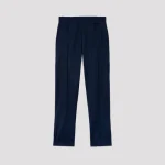Palm Angels Curved Logo Track Pants Front In Navy