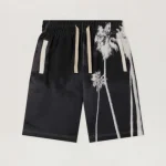 Front view of Palm Angels Decoding Palm Culture Sweatshort with graphic print