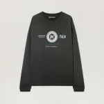 Palm Angels Dollar Graphic Long Sleeve T-Shirt Front
