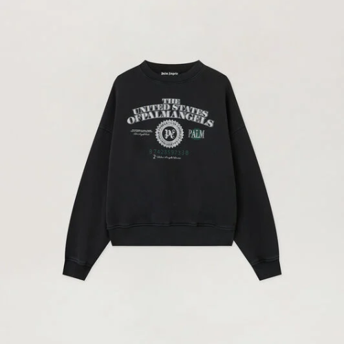 Palm Angels Dollar Loose Crew Sweatshirt Front