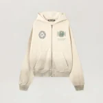 Palm Angels Dollar Zipped Loose Hoodie Front