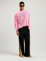Palm Angels Flames Flag Long Sleeve T-Shirt Full front