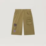 Palm Angels Military Patch Bermuda Shorts Front