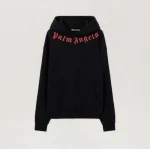 Palm Angels Neck Logo Hoodie Front