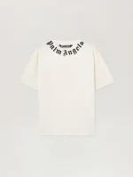 Palm Angels Neck Logo T-Shirt White Front