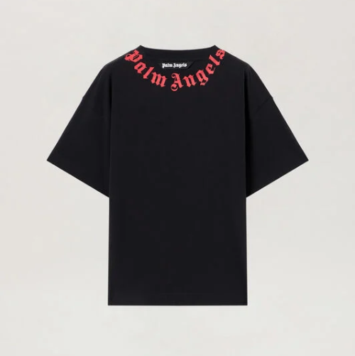 Palm Angels Neck Logo T-Shirt Front