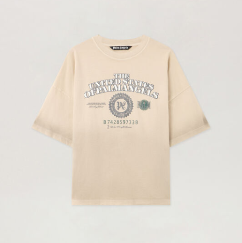 Palm Angels Pa Dollar Loose T-Shirt Front View